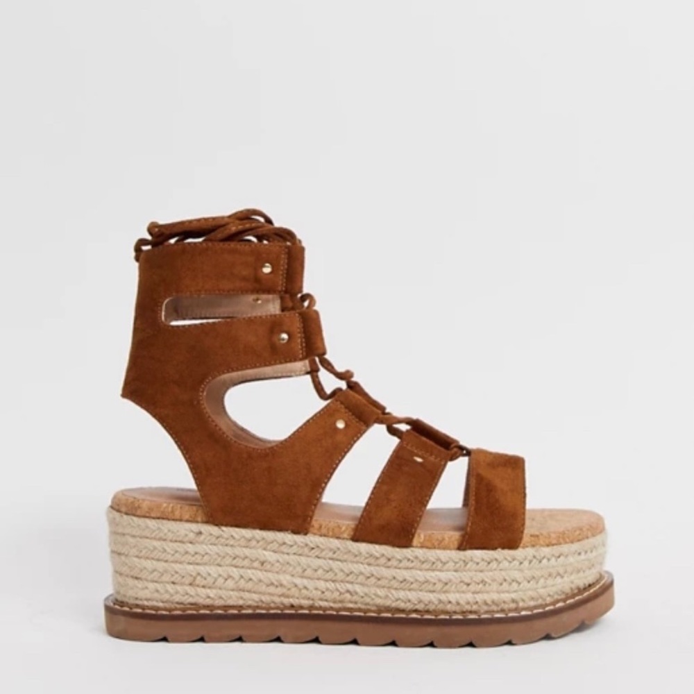 Asos Design wide fit jive platform espadrilles